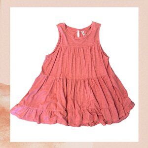 Antrhopologie Terracotta Pink Tiered Flowy Tank Top